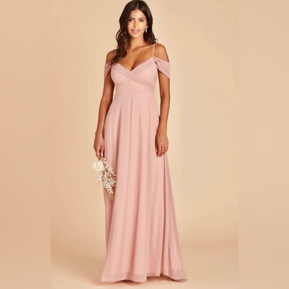 Birdy Grey Dresses & Skirts - Birdy Grey SPENCE CONVERTIBLE DRESS CHIFFON Dusty Rose Large NWOT BRIDESMAID